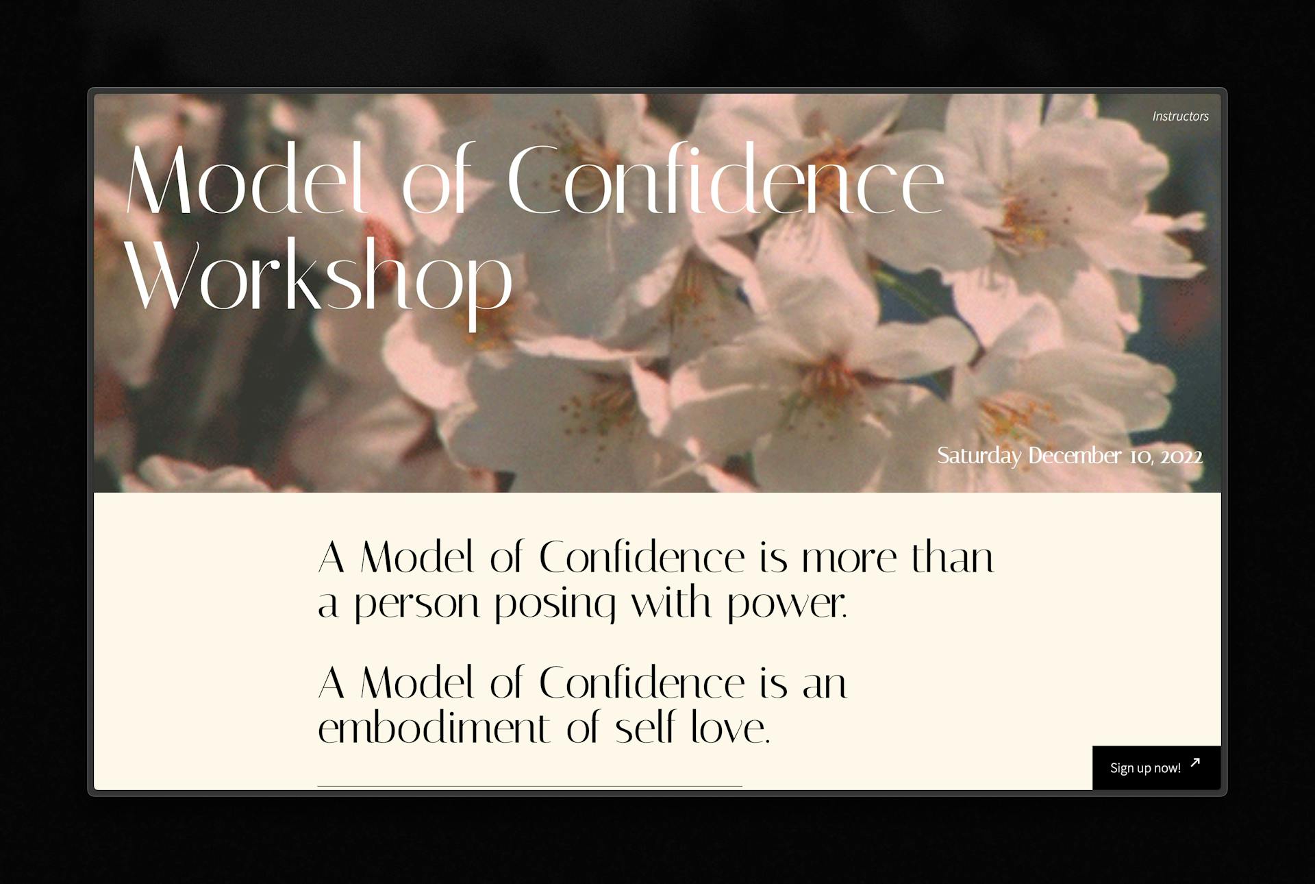 Model of Confidence